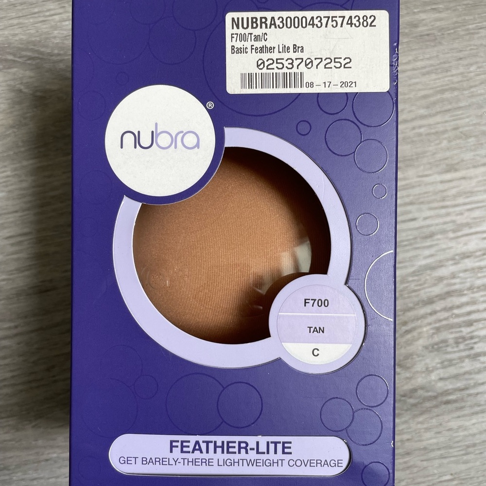 NuBra Basic Feather Lite Bra, Tan, Size C